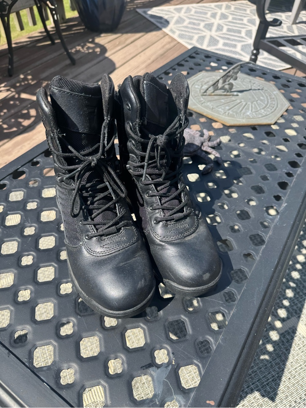 Women’s Black Tactical Lace-Up Boots 🥾🦅